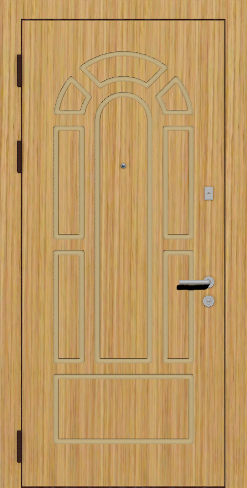 Надежная входная дверь с отделкой Шпон А11 дуб FL